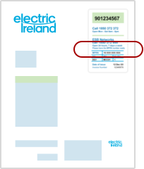 Your MPRN is located at the top right of your bill, under the account number and Electric Ireland contact details